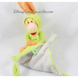 Doudou Tigger NICOTOY getarnt als grüne Kaninchen mit Taschentuch Disney
