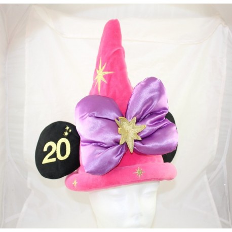 Chapeau Minnie DISNEYLAND PARIS 20ème anniversaire étoiles rose mauve