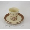Cup coffee Eeyore DISNEY STORE with ceramic saucer I Love Hugs