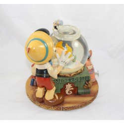 DISNEY STORE Spielzeugland Glas Fisch Cleo Figaro Pinocchio und Jiminy musikalische Schneekugel