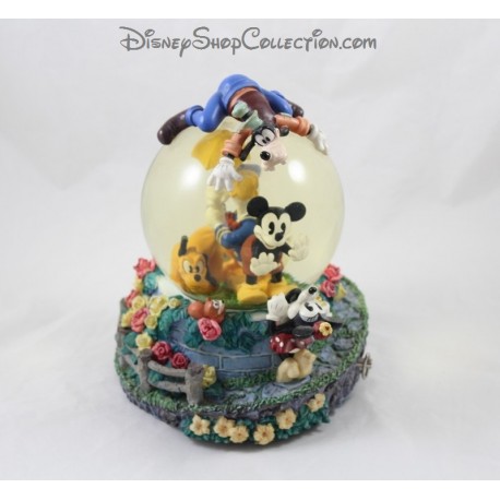 Snowglobe musical Mickey et ses amis DISNEY bulle de savon vintage boule à neige