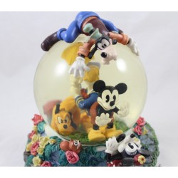 Snowglobe musical Mickey et ses amis DISNEY bulle de savon vintage boule à neige