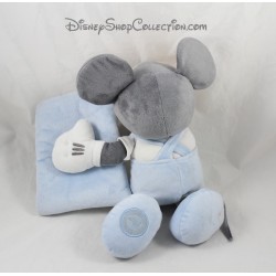 Plüsch Mickey DISNEY STORE blau grau Baby 36 cm Bilderrahmen