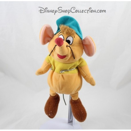 Plush Gus Gus mouse DISNEY Cinderella Brown green 23 cm