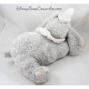 Peluche éléphant Dumbo DISNEY STORE bébé gris beige col blanc 35 cm