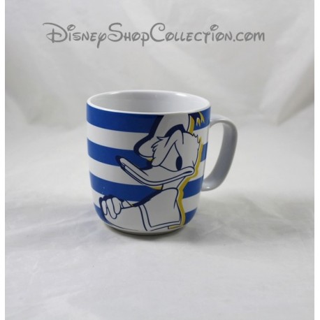 Cup mug Donald DISNEY STORE blue white ceramic 10 cm