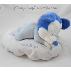Plush Mickey DISNEYLAND PARIS It's a boy! Disney 20 cm blue white cloud