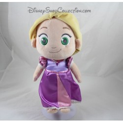 Muñeca Rapunzel DISNEY STORE peluche niña vestido malva 30 cm