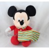 Plush handkerchief Mickey DISNEY NICOTOY red striped Pajamas 33 cm