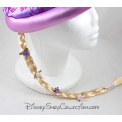 Rapunzel DISNEYLAND PARIS Hat purple flowers blond hair Disney 30 cm