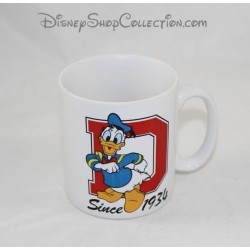Donald DISNEYLAND PARIS ceramic Cup mug letter D since 1934 Disney