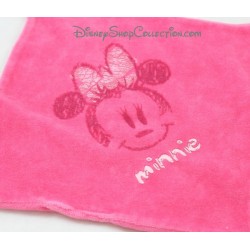 Doudou plat Minnie DISNEY CARREFOUR rose carré 4 noeuds Minnie Mouse