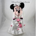 Peluche Minnie DISNEYLAND PARIS sposato bouquet di rosa collezione da sposa Disney 36 cm