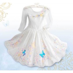 Costume de luxe Cendrillon DISNEY STORE Cinderella Le Film déguisement robe de mariée 11 / 12 ans