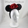 Minnie DISNEYPARKS Minnie Mouse red black sequined ears headband