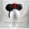 Minnie DISNEYPARKS Minnie Mouse red black sequined ears headband