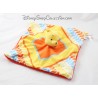 Doudou flachen Winnie DISNEY NICOTOY Quadrat orange gelb 26 cm