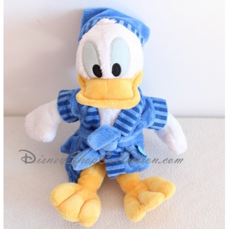 Peluche Donald DISNEY peignoir bleu Nicotoy 28 cm