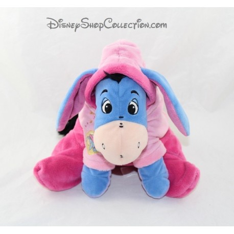 Plush NICOTOY Eeyore Pajamas pink hooded donkey Disney 23 cm sitting