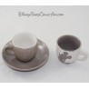 Tazze di piattino in ceramica bianco grigio Café Mickey DISNEYLAND PARIS