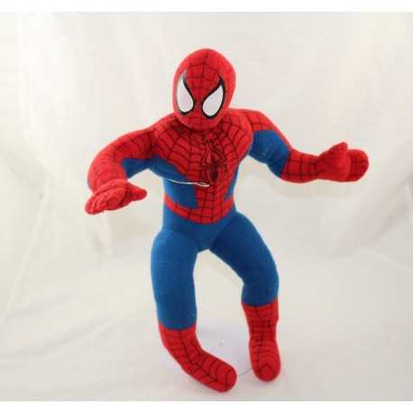 Peluche Spiderman PLAY BY PLAY Marvel l'homme araignée rouge bleu 35 cm