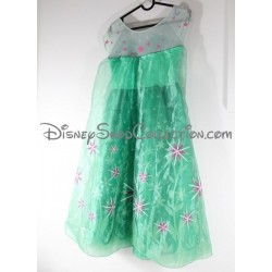 Elsa DISNEY STORE the snow Queen costume a frosted party dress green 9 / 10 years