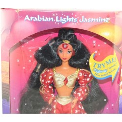 Bambola MATTEL DISNEY Jasmine di Aladdin gelsomino arabo luci