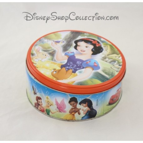 Boîte à biscuits ronde Blanche Neige DISNEY Princesses, Mickey, Cars fer 14 cm