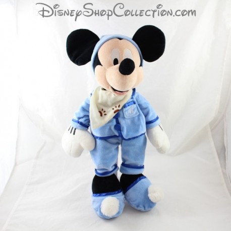 Noche de pijama peluche Mickey DISNEY STORE Bonete azul 42 cm