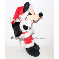 Peluche Noël Mickey DISNEY STORE Mickey en Père Noël avec sa hotte 43 cm 