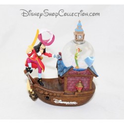 Snowglobe Peter Pan DISNEYLAND bateau Capitaine Crochet boule à neige