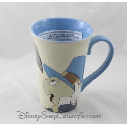Mug haut DISNEY STORE Pinocchio Jiminy Cricket beige bleu tasse 14 cm