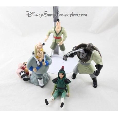 Ensemble de 4 figurines Mulan MCDONALD'S Mulan Shang Shan Yu Mcdo