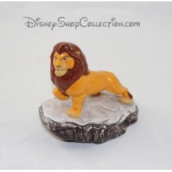 Simba adulto la estatuilla de cerámica Rey León Mufasa DISNEY en su roca 14 cm