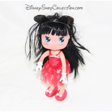 Mini muñeca me encanta Minnie FAMOSA Disney 17 cm rojo vestido