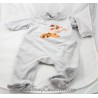 Pyjama velours Tigrou DISNEYLAND PARIS gris orange Tigger Disney 6 mois