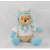 Plush Winnie the Pooh DISNEY STORE winter Hat glove scarf Blue Snowflake 22 cm