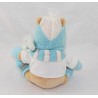 Peluche Winnie l'ourson DISNEY STORE hiver bonnet gant écharpe bleu flocon 22 cm