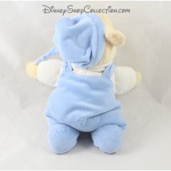 Plush Winnie the Pooh DISNEY STORE blue Cap jumpsuit White Rabbit