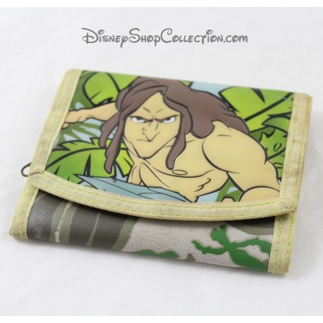 Portefeuille Tarzan DISNEY STORE vert marron porte monnaie