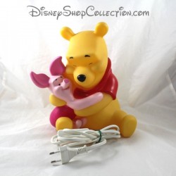Lampada da comodino DISNEY Winnie the Pooh e porcini in PVC 27 cm