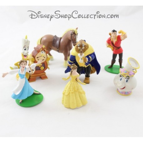 Lot de 7 figurines DISNEY La Belle et la bête Gaston,