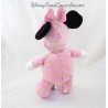 Peluche Minnie DISNEY NICOTOY pijama rosa fosforescente Luna luminiscente 35 cm