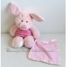 Peluche Piglet DISNEY handkerchief vichy satin Nicotoy pig 34 cm