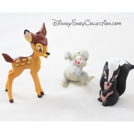 Pack de 3 figuritas de flores de Bambi DISNEY Bambi y pan-pan