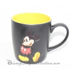 Mate taza Mickey DISNEYLAND PARIS negra y amarilla taza de cerámica 