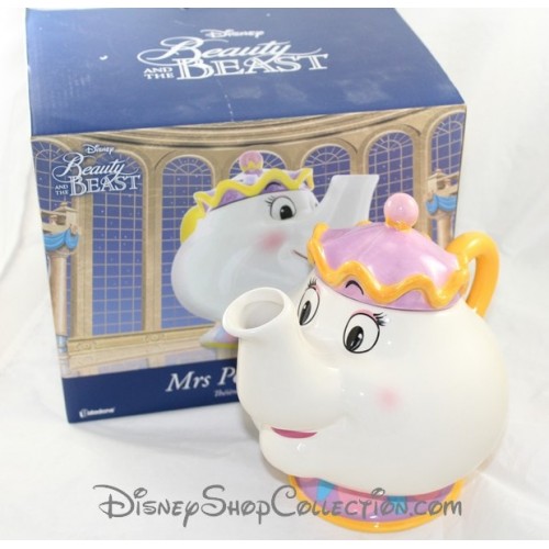 Disney Parks Chip Mrs Pots Beauty and the Beast Salt & Pepper Shakers Set NEW