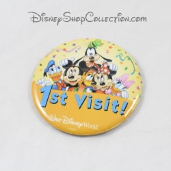 Badge 1st visit WALT DISNEY WORLD Mickey et ses amis première viste 7 cm