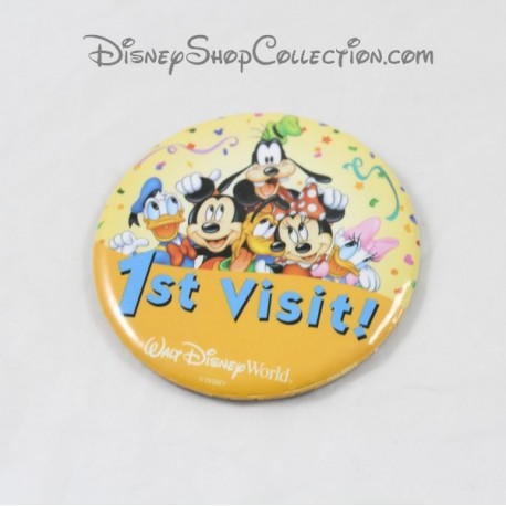 Badge 1st visit WALT DISNEY WORLD Mickey and his friends first viste 7 cm