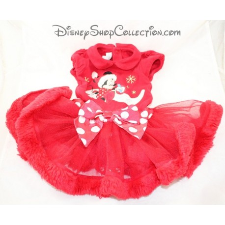 Disney STORE Red Minnie Christmas Dress 6-9 months